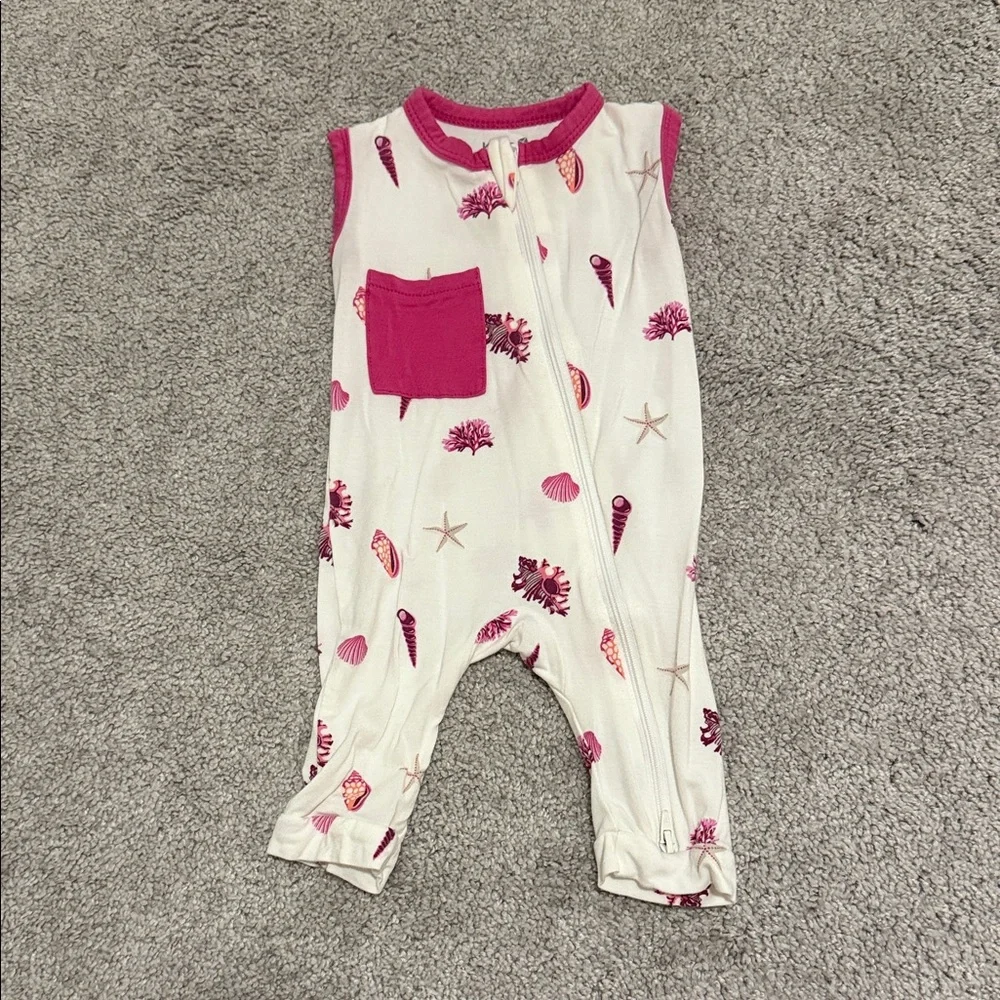 Kyte BABY Pink Trim Romper - Picture 1 of 3
